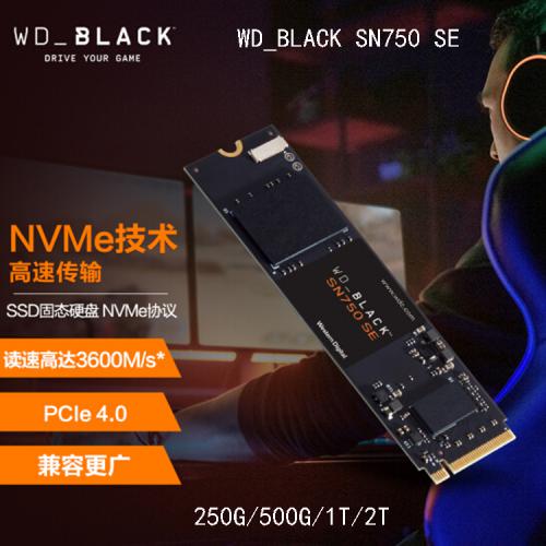 西部数据（Western Digital） SN750SE 500G SSD固态硬盘 M.2接口NVMe协议