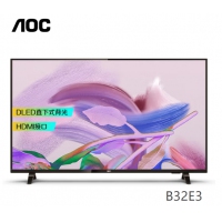 AOC冠捷 B32E3 32英寸 超薄全面屏 多媒体屏 高清智能屏 内置音箱 HDMI接口 USB接口 液晶显示器 液晶电视