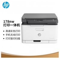 惠普 （HP） 178nw 锐系列 彩色激光多功能一体机三合一打印复印扫描无线