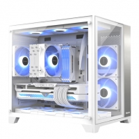 航嘉（Huntkey) S920暴风雪 海景房 电脑机箱台式机 支持240/360水冷玻璃...