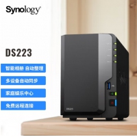 群晖（Synology）DS223 2盘位 NAS网络存储服务器 （无内置硬盘 ）