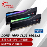 芝奇(G.SKILL) 幻锋戟 黑色 32G7600MHz DDR5 F5-7600J3646G16GX2-TZ5RK(2X16GB)电脑台式机内存