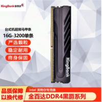 金百达(KINGBANK) 黑爵系列16G3200 DDR4 （Intel专用条） 台式机内存