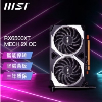 微星（MSI） RX6500XT 电竞游戏台式机电脑独立显卡 RX6500XT MECH 2X 4G OC
