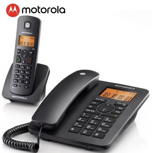 摩托罗拉（Motorola）数字无绳电话机座机子母机 移动固话大屏幕背光长时间通话多色可选4200C 4200C一拖一黑色