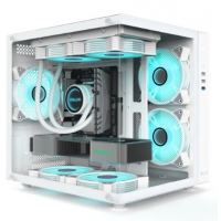 影驰（Galaxy）沐光MINI海景房 黑色白色240水冷  MATX电脑机箱