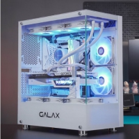 影驰（Galaxy）魅影海景房 黑色白色360水冷  ATX电脑机箱