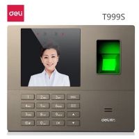 得力(deli) T999S 指纹人脸考勤机200张人脸/1000枚指纹/10万条存储(银...