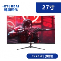 现代显示器 C2725Q 27寸 ( 黑曲 )(1500曲) V+H ( hdmi线)75Hz