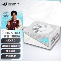 华硕ASUS ROG STRIX 吹雪1000W 金牌全模电源 ATX3.0/支持40系显卡/神光同步