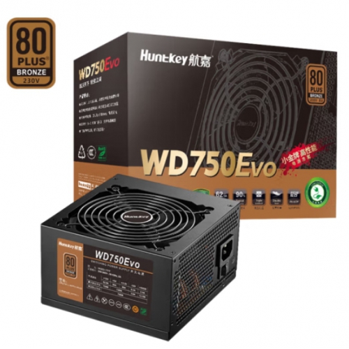 航嘉（Huntkey）WD750EVO 750W 铜牌直出 电脑电源